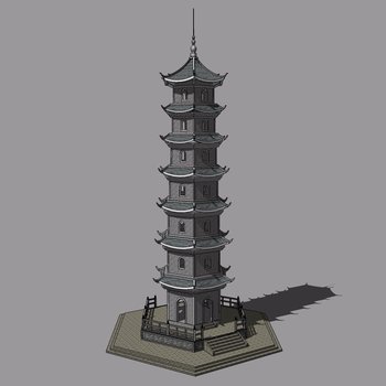 景观塔-sketchup模型_sketchup模型库_建e室内设计网!