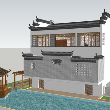 徽派建筑su模型