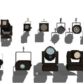 现代舞台灯射灯组合[模型id:24905]