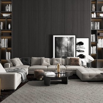 米诺提minotti 现代沙发茶几组合