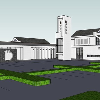 新中式徽派建筑