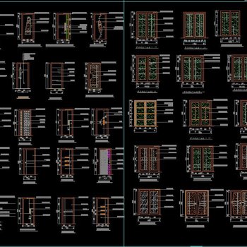 cad施工图首页 家装 常用门和推拉门 cad图库[图纸id:8356]