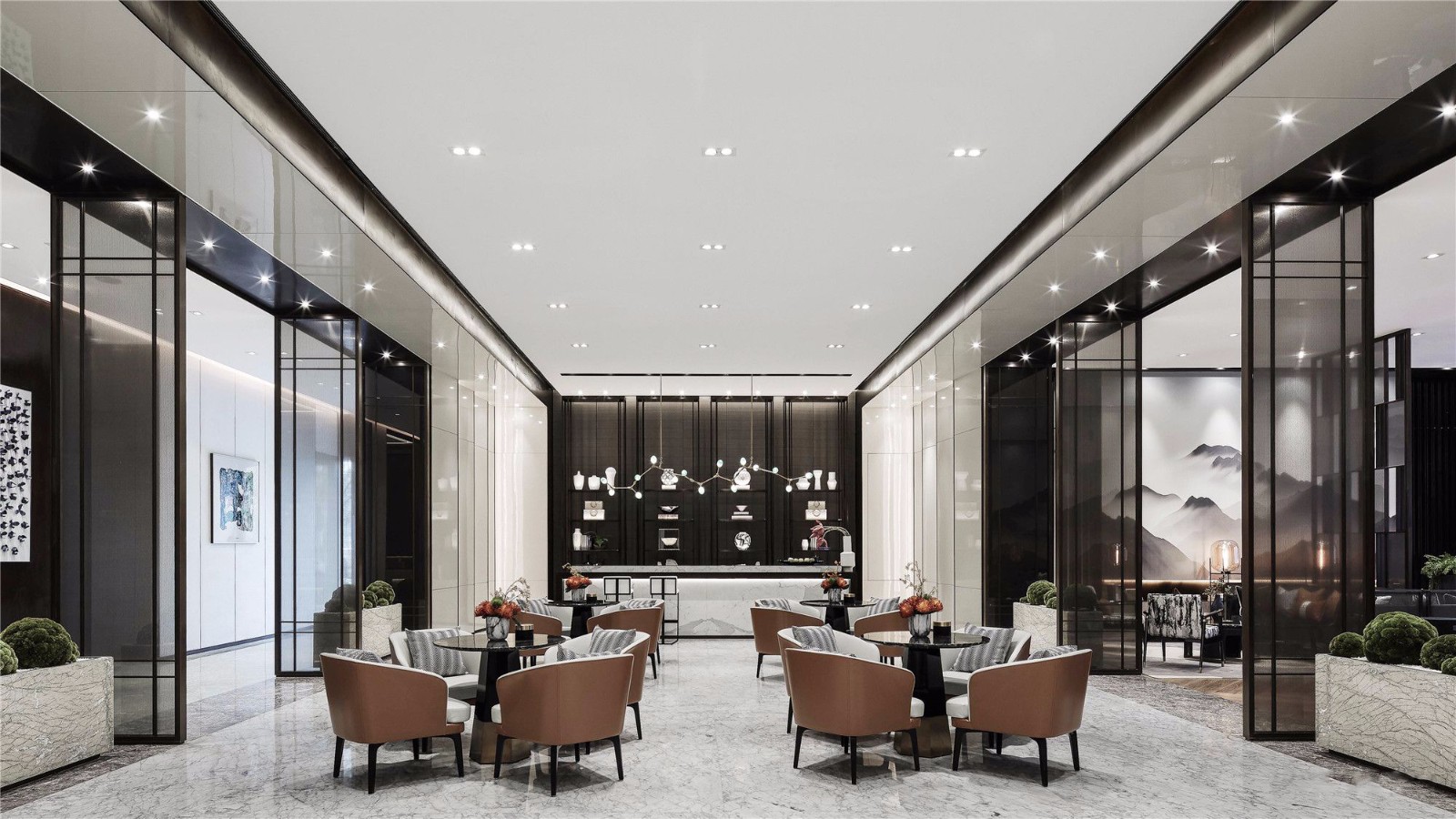 龙湖·天琅营销中心新中式现代售楼处-发现世