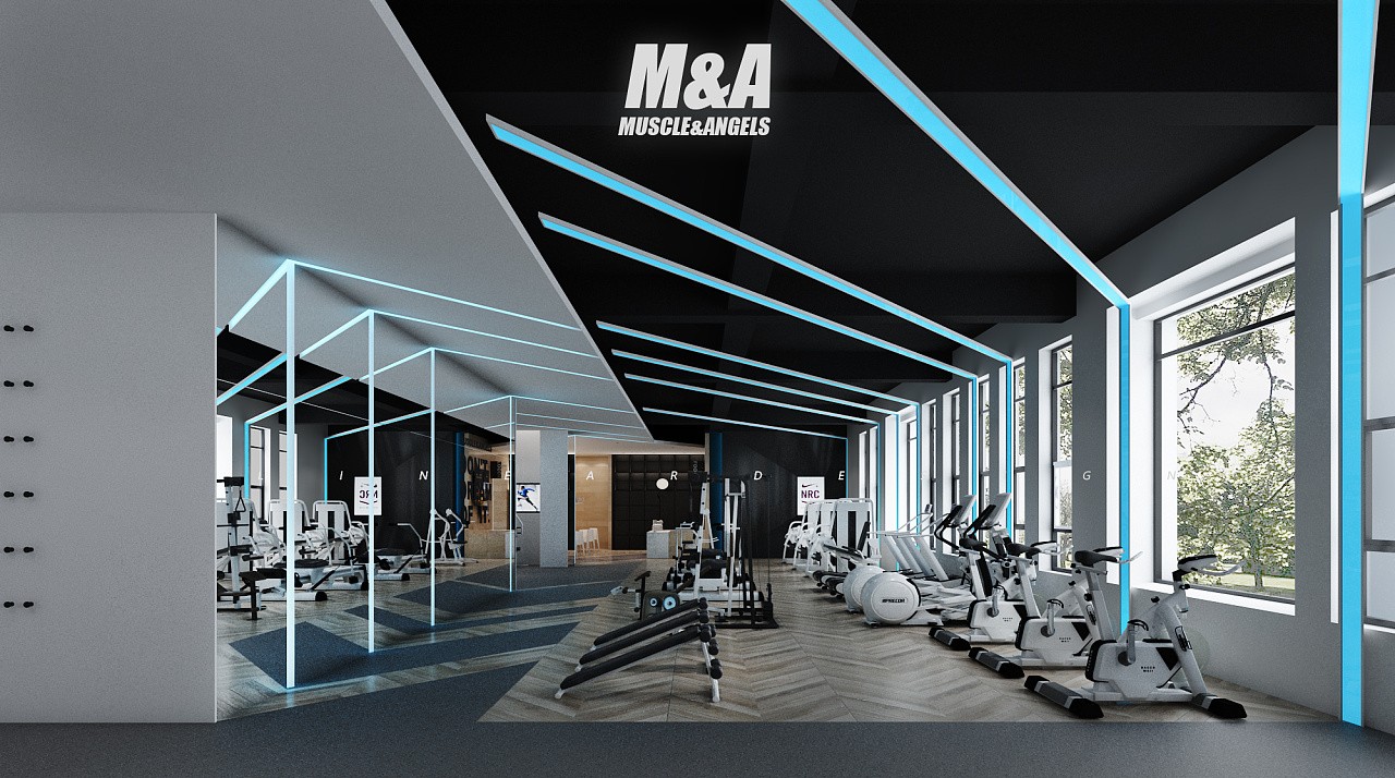 m&a 健身工作室效果图作品赏析
