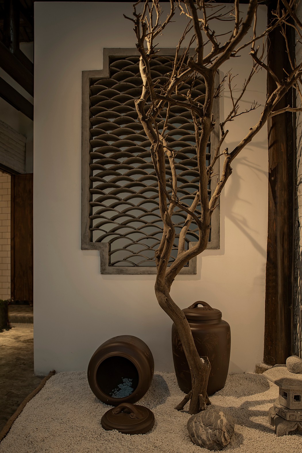 东方禅意,古典下的简约素雅——350㎡小可堂茶舍 | 三倍空间设计