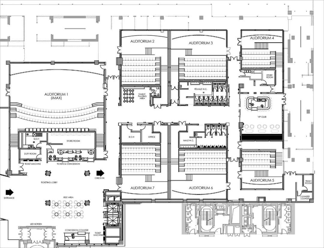 项目名称:北京博纳影城龙湖长安天街店 设计公司:正企壹划 设计内容