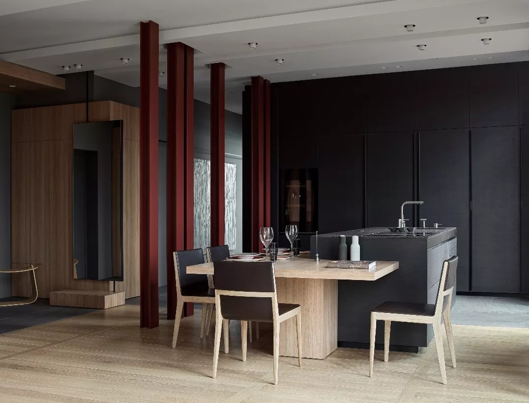 的126平米,让时髦与智能打造"暗黑系"的温暖空间 | nido-interiors