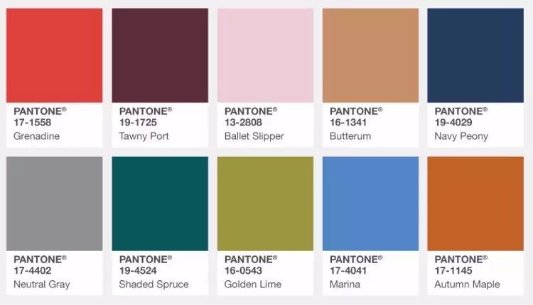 最新Pantone2017秋冬流行色卡,让室内焕然一