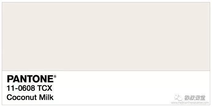 pantone 11-0608 coconut milk 椰奶白