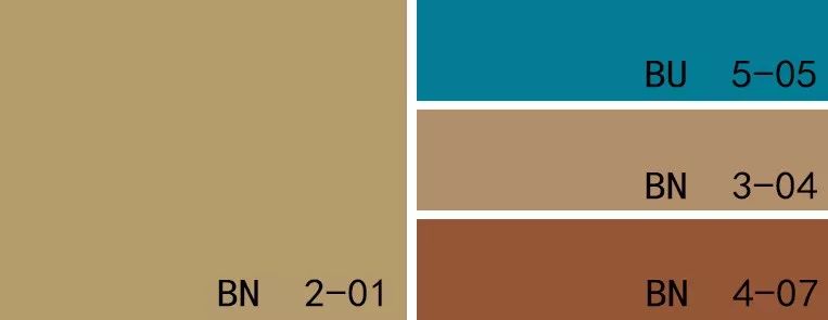 色卡分析:百灵鸟色,孔雀蓝,冰咖啡色,皮革棕