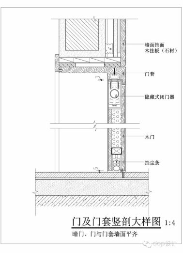 3种常见木门和门套的做法及五金构造