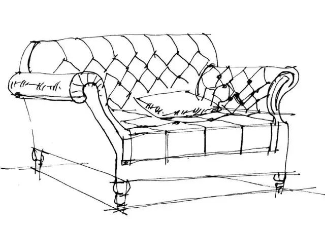 室内设计手绘技法——家具的绘制与解析(沙发)