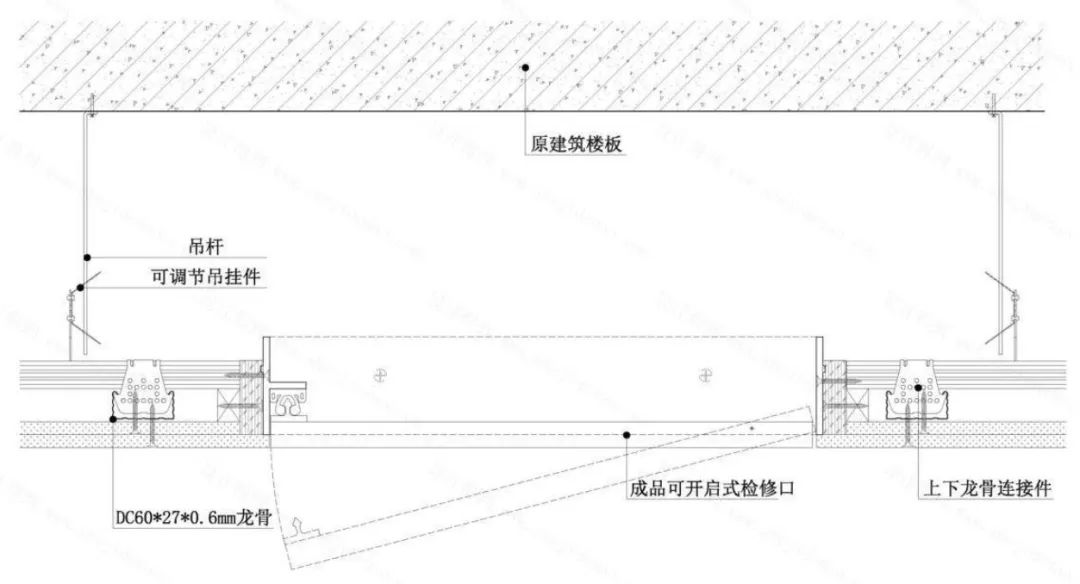 △下开成品检修口