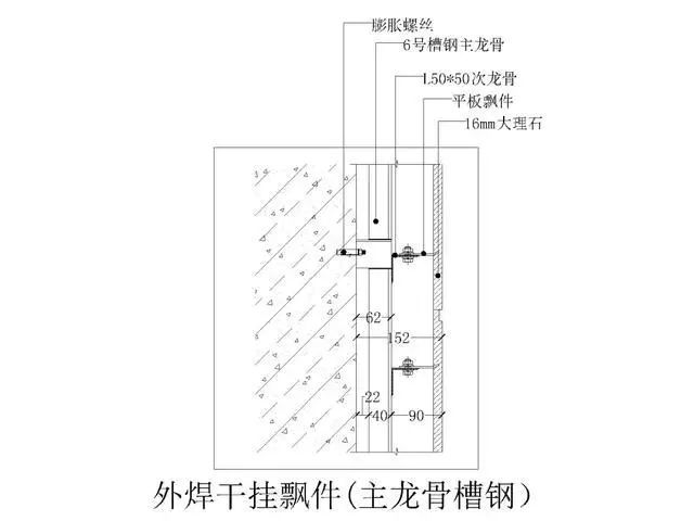 室内石材安装的10种常见构造做法及大理石背景墙安装要点