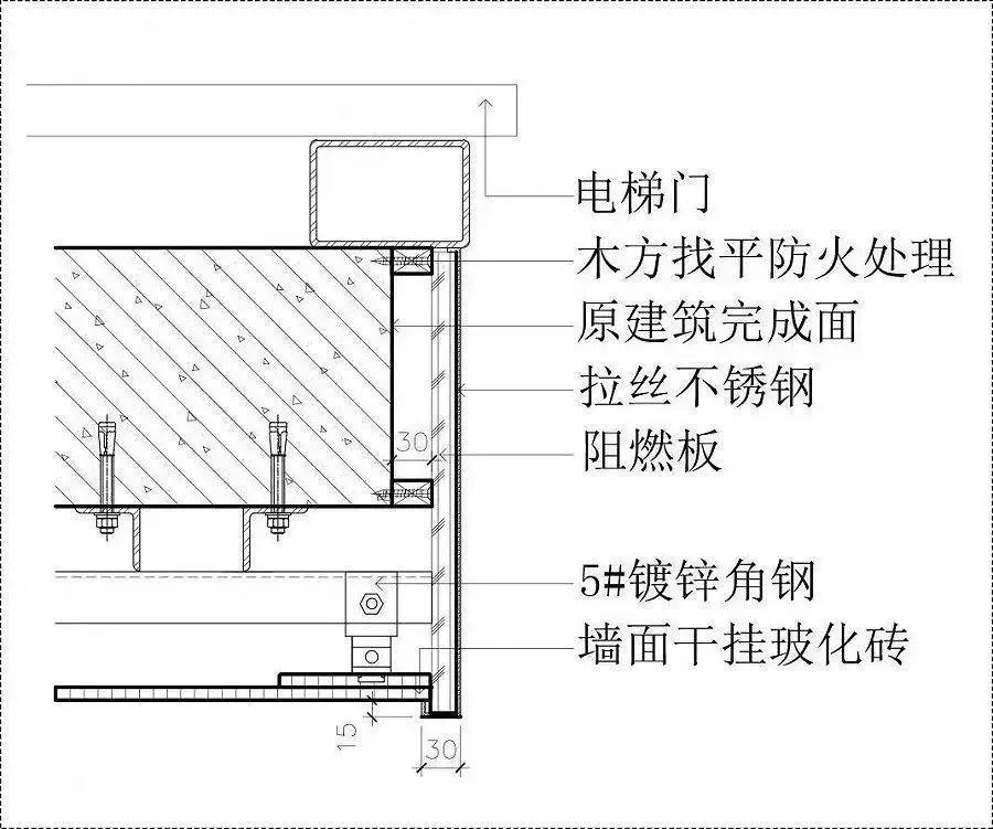 03. 墙砖与不锈钢相接工艺做法 墙砖与不锈钢相接工艺做法(一)