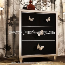 现代新古典银漆蝴蝶装饰柜