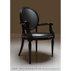 现代欧式餐椅3d模型