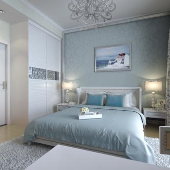 现代欧式卧室3d模型