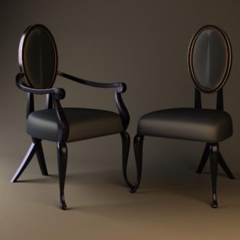 简欧后现代椅子3d模型