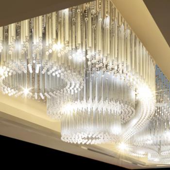 现代酒店水晶吊灯3d模型