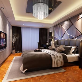 现代卧室 卧室 现代风格3d模型