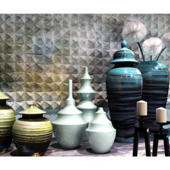 现代新中式花瓶陶瓷罐组合3d模型