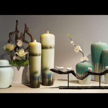 现代新中式花瓶器皿摆件组合