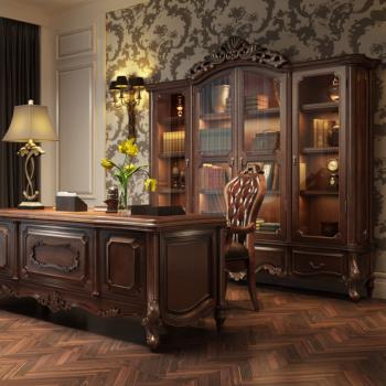 大千家具凡尔赛美式欧式书桌椅柜子