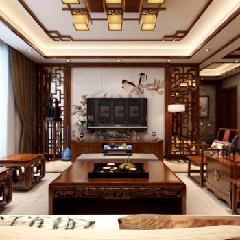 中式客厅经典模型