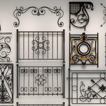 各种风格铁艺雕花栏杆雕花
