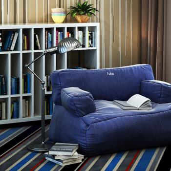 创意懒人沙发书柜组合3d模型