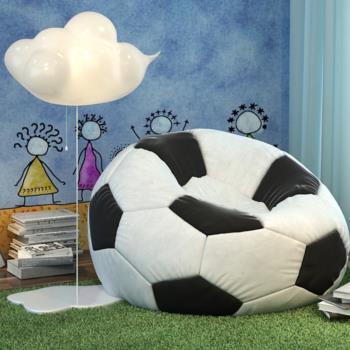 创意足球懒人沙发云造型落地灯组合