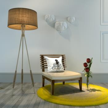 休闲椅壁饰组合3d模型