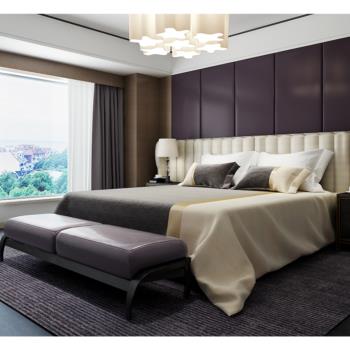 简欧卧室床具组合3d模型