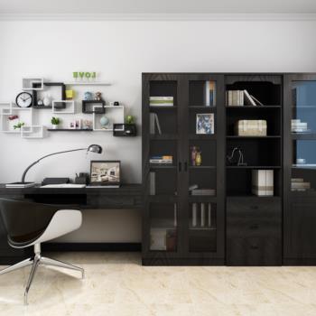 办公桌椅书柜文件柜3d模型