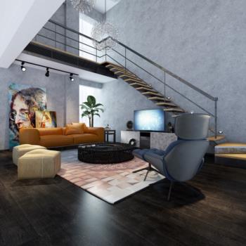 loft现代客厅3d模型