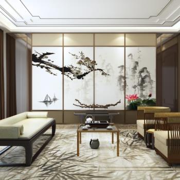 中式茶室3d模型