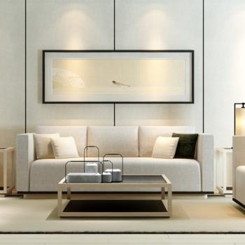 现代中式沙发组合3d模型