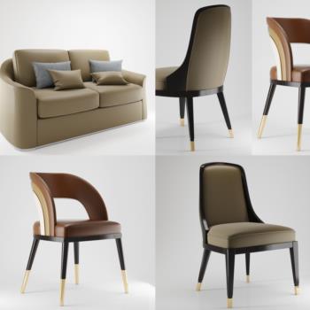 现代沙发椅子3d模型