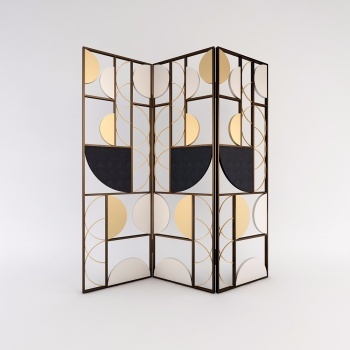 现代屏风隔断组合