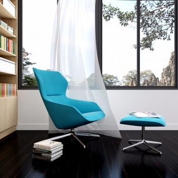 现代书柜单椅3d模型