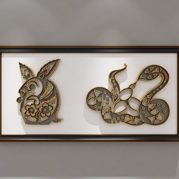 十二生肖装饰画