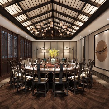 新中式餐厅包厢