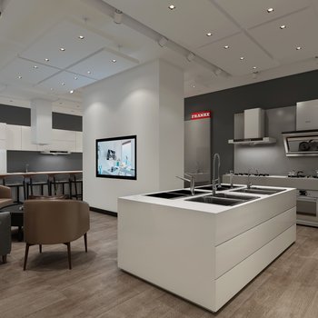 现代厨房电器展厅 3d模型