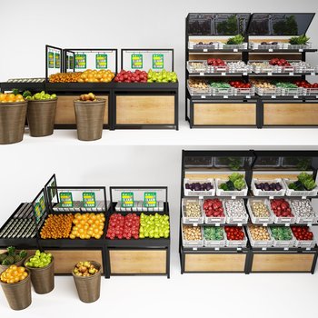 现代超市蔬菜水果货架