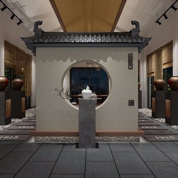 新中式酒文化展厅3d模型