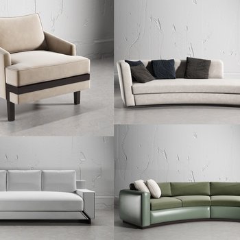 现代沙发椅子组合3d模型