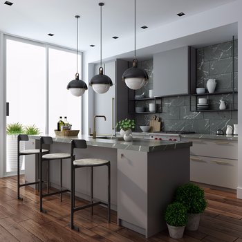 Croma Design 多伦多 现代厨房3d模型