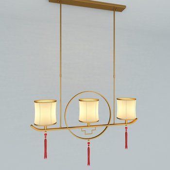 新中式吊灯3d模型