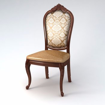 美式餐椅 3d模型